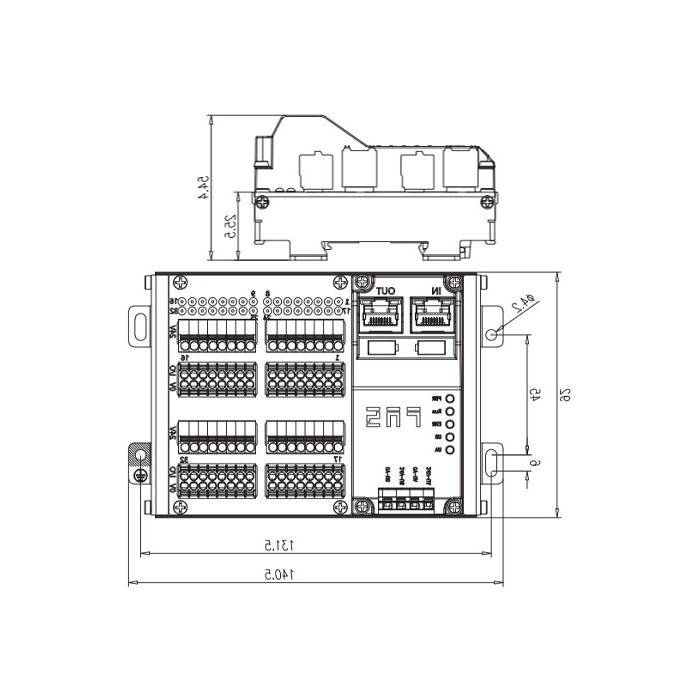 多协议模块IP20、32DI、NPN、端子式、RJ45网口、远程模块、009B32